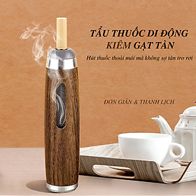 Mua Tẩu Thuôc_Đồ Hút Thuôc La Kiêm Gạt Tàn Đa Năng Tiện Lợi Chất Liệu Gỗ Sang Trọng Chống Ẩm Mốc Thuốc