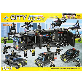 Đồ Chơi Lắp Ráp 8 Trong 1 City S.W.A.T LX - LXA323