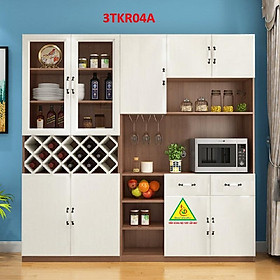 Tủ rượu kiêm tủ để đồ nhà bếp phong cách hiện đại 3TKR04A - Nội thất lắp ráp Viendong Adv
