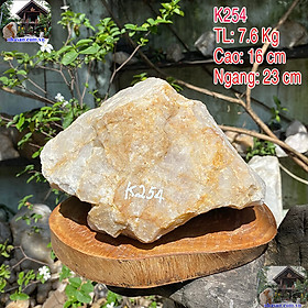 Đá thạch anh thanh tẩy - Viên đá phong thủy giúp thanh lọc, cân bằng năng lượng - 7.6kg (KT: 16x23 cm) - K254