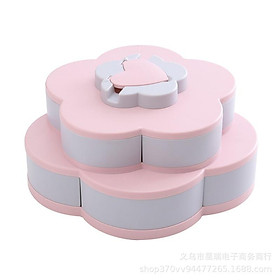 Mua Khay đựng mứt tết 2 tầng  khay mứt tết 10 cánh nhựa ABS cao cấp kèm giá đỡ điện thoại