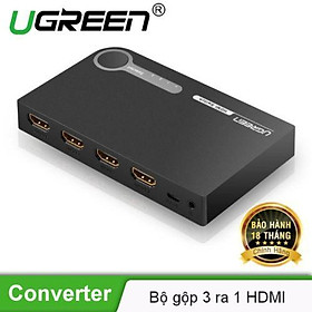 Bộ gộp HDMI cao cấp 3 vào 1 ra chính hãng Ugreen UG-40234 - Hàng chính hãng