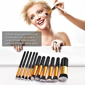 11Pcs Professional Makeup Brushes Set Face Foundation Powder Blush Eye Shadow Make Up Brushes Tool