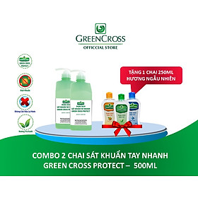 COMBO 2 CHAI 500ML SÁT KHUẨN TAY NHANH GREEN CROSS PROTECT