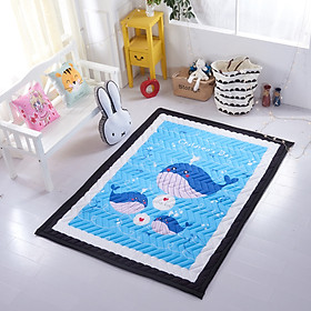 Thảm chơi cho bé chần bông dày 25mm cao cấp, Cotton Hàn Quốc. Nhiều họa tiết đáng yêu