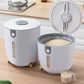 Mua THÙNG ĐỰNG GẠO VÀ NGŨ CỐC HÌNH TRỤ_Giao màu ngẫu nhiên- Tặng kèm 02 đôi đũa ăn cơm siêu bền đẹp