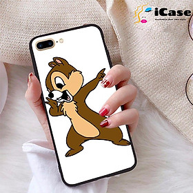 Ốp lưng iCase dành cho iPhone 7 Plus chất liệu viền dẻo lưng cứng nhám TPU có hai lỗ xỏ dây đeo in nổi 4D hình bộ sưu tập Mouse 05