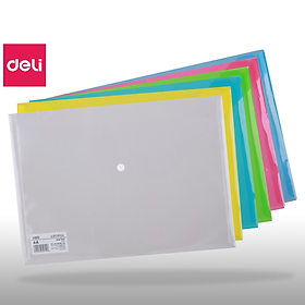 Bìa nút túi hồ sơ tài liệu A4 loại dày màu tự chọn Deli - Phù hợp học sinh văn phòng - Nhiều màu