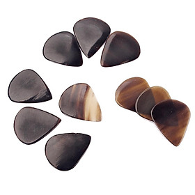 10PCS Handcrafted Horn Guitar Picks for Guitar Bass Mandolin Banjo 0.8-1.2mm