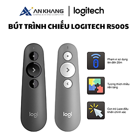 Mua Bút trình chiếu Logitech R500S Bluetooth / Usb 2.4 GHz  con trỏ Laser 20m - Hàng Chính Hãng