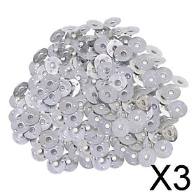3x500 Pieces Metal Candle Wick Sustainers Tabs Base for Candle Making 12.5x3mm