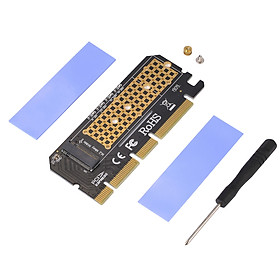 Fun M.2 SSD Aluminum Alloy PCIE Adapter LED Housing Computer Expansion Card Interface Adapter M.2 NVMe SSD NGFF to PCIE 3.0X16 Riser Card