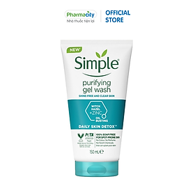 Sữa rửa mặt dưỡng ẩm không chứa xà phòng Simple