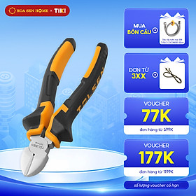 Kềm cắt 6 inch 10003 TOL đa năng, chất liệu thép Cr-V mạ Niken chống gỉ - Hoa Sen Home - Hàng chính hãng