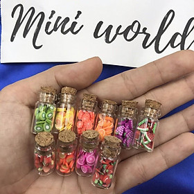 Mô hình hũ kẹo mút chupa chups mini tí hon tỉ lệ 1 12 trang trí nhà búp bê