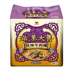 Mì ăn liền thịt bò trân châu Đài Loan Man Han Feast (3 gói)