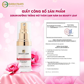 Tinh Chất Serum Dưỡng Trắng Da Nhau Thai Cừu Giúp Làm Mờ Thâm,Nám,Tàn Nhang,Ngăn Ngừa Lão Hóa,Cung Cấp Vitamin Và Dưỡng Chất Nuôi Dưỡng Da Trắng Hồng Beauty Leaf 15ml - Nhập khẩu chính ngạch từ Úc