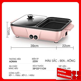Mua Bếp Nướng Lẩu 2 In 1 Mini Hàn Quốc - Bếp Điện Đa Năng Cofy -Nồi Đôi Mini Nướng Và Lẩu Cofy 2 Trong 1 - Loại Tốt
