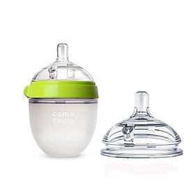 Combo Bình Sữa Comotomo 150ml Cho Bé Kèm Núm Ty 3-6 Tháng.