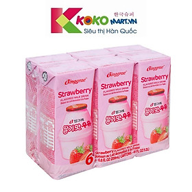 Sữa dâu Hàn Quốc 200ml  lốc 6 hộp