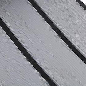 240cm X 17.1cm X 6mm EVA Foam with Black ＆ White Line Boat Flooring Faux Teak Decking Sheet Pad