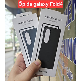 Ốp lưng da Samsung Fold 4 dạng đứng (Leather cover )-Hàng chính hãng