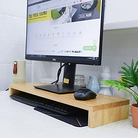 Kệ gỗ để màn hình máy tính,lap top cho bàn làm việc Cucrehanoi