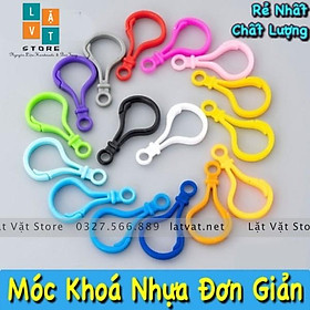 Móc khoá nhựa càng cua đơn giản nhiều màu giá rẻ màu ngẫu nhiên làm phụ kiện handmade, đồ chơi cho trẻ em