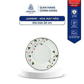 Dĩa Tròn Sứ Minh Long 20 cm - Jasmine - Hoa May Mắn