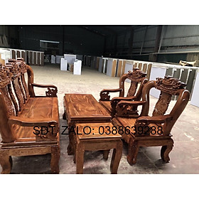 Mua Bộ bàn ghế gỗ lim phòng khách sang trọng thế nghê ngồi giá thật