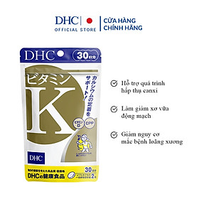 Viên uống vitamin K DHC hỗ trợ hấp thụ canxi gói 60 viên (30 Ngày)