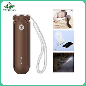 Mua Quạt mini cầm tay Bumas BF03 đa năng hình gấu Bear- Kiêm đèn pin  sạc dự phòng tiện dụng - Không gây ồn – Có thể gấp gọn không dây - Cổng USB sạc nhanh 3 giờ - Hoạt động 24 giờ bền bỉ - Hàng chính hãng
