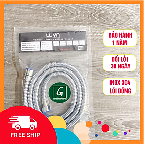 Dây Sen Tắm Luva, inox 304 Dài 1.5m, BH 1 Năm, Đổi Lỗi 30 Ngày, Lõi Đồng, Chống Xoắn