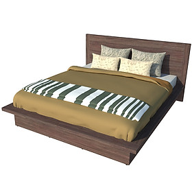 Giường ngủ cao cấp Tundo màu nâu 140cm x 200cm