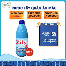 Nước Tẩy Quần Áo Màu Zily Chai 550g 