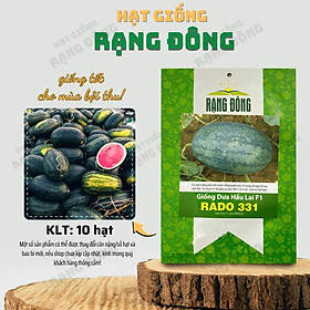 Mua Hạt giống Dưa Hấu Rado 331 (10 hạt) trái to  dài  ruột đỏ  ngọt  kháng sâu bệnh  trồng quanh năm - Hạt giống Rạng Đông