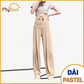Quần tây dài lưng thun ống rộng đẹp cho bà bầu mặc đi làm công sở 4 mùa Đông Hè MySun