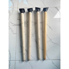 Mua Chân Bàn Ghế Gỗ Tự Nhiên Cao Su Có Kèm Bass Sắt Cao 72cm
