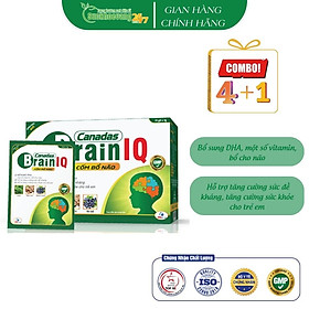 Cốm bổ não Canadas Brain IQ bổ sung DHA, một số vitamin cần thiết cho não, hỗ trợ tăng cường sức đề kháng cho trẻ em - hộp 24 gói x 3g