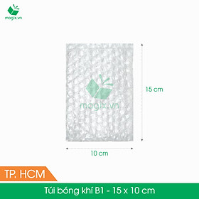 B1 - 15x10 cm - 50 Túi bóng khí chống sốc đóng hàng - Túi gói hàng, bọc chống sốc, xốp chống sốc