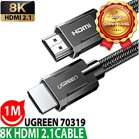 Cáp HDMI 2.1 Chuẩn 8K@60MHz Cao cấp Ugreen 70319 70320 70321 80602 Dài 1m 1,5m 2m 3m - Hàng Chính Hãng