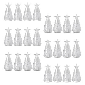 24 Pieces LED Christmas Tree Candles Desktop Ornament for Bars Party Wedding