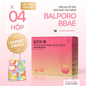 Combo 4 hộp viên sủi Balporo BBae, nhập khẩu Hàn Quốc, hỗ trợ kiểm soát cân nặng, cải thiện vóc dáng
