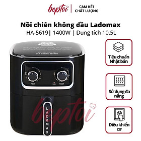 Mua Nồi chiên không dầu dung tích 10.5 Lít  công suất 1400W  lò nướng không dầu cơ Ladomax HA - Hàng chính hãng