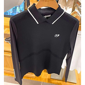 Golf mùa hè áo chống nắng dài tay nữ ice lụa tay dài áo thun mùa hè co giãn nhẹ áo len Golf nữ mặc Color: Black Size: 3 (XL)