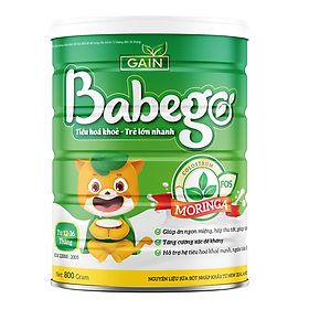 SỮA BỘT BABEGO TIÊU HOÁ KHOẺ, TRẺ LỚN NHANH 800G DÀNH CHO BÉ TỪ 12-36 THÁNG