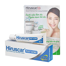 Combo Hiruscar Post Acne Gel Làm Mờ Sẹo Mụn Và Mụn Thâm 5g Kèm Bông Tẩy Trang