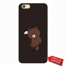 Ốp lưng dành cho Oppo A71- nhựa dẻo Silicone in hình Gấu Brown