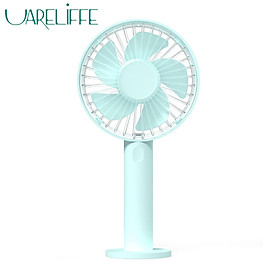 Quạt cầm tay Uareliffe ,Quạt để bàn mini có thể điều chỉnh với đế có thể tháo rời cổng sạc USB , có thể sạc được Thiết kế nhỏ gọn sử dụng du lịch ngoài trời