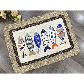 Thảm chùi chân - Cá 6 con - TCC115